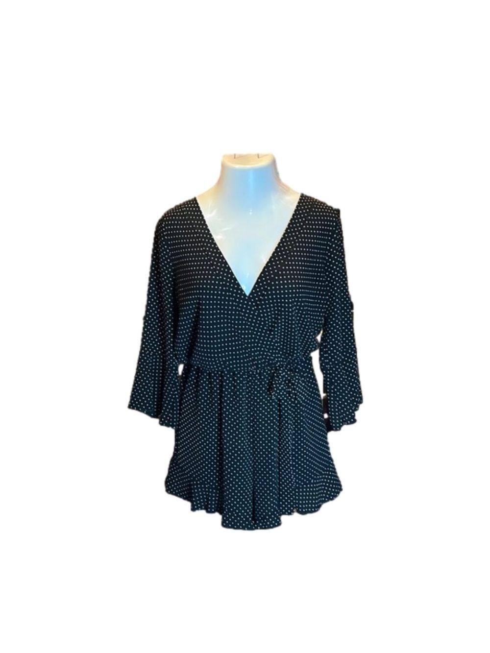 CHARLOTTE RUSSE Adorable & Sexy Black w/ White Polka Dots Romper Size M